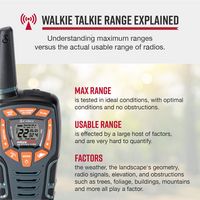 Cobra - 28-Mile, 22-Channel 2-Way Radios (Pair) - Black - Alternate Views