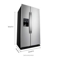 Amana - 24.5 Cu. Ft. Side-by-Side Refrigerator with Water and Ice Dispenser - Stainless Steel - Alternate Views