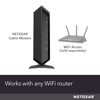 NETGEAR - 32 x 8 DOCSIS 3.0 Cable Modem - Black - Alternate Views