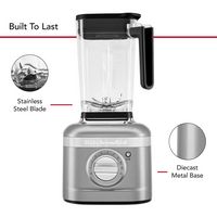 KitchenAid - K400 1200W 56 oz. Variable 5-Speed BPA-Free Blender with Tamper - Contour Silver - Alternate Views