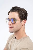 GUNNAR - Fallout Vault 33 Computer Glasses with Blue Light Reduction, Clear Lenses - Gunmetal/Olive - Alternate Views