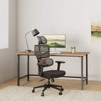 Newtral - Ergonomic High Back Mesh Office Chair with Headrest - Black - Alternate Views