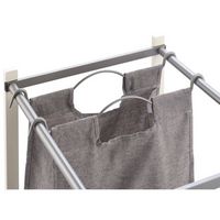 TRINITY - BASICS | 2-Bag White Laundry Cart | Poles - Champagne - Alternate Views