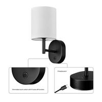 Globe Electric - Rechargeable Battery Wall Sconce, LED Integrated, 3 Brightness Levels, 1.5W, 150... - Alternate Views