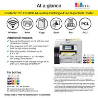 Epson - EcoTank Pro ET-5880 Wireless All-In-One Inkjet Printer with PCL Support - White - Alternate Views