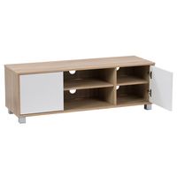 Hollywood Wood Grain TV Stand with Doors for Most TVs up to 55