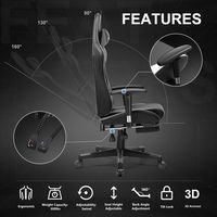 GTPlayer - GT002 Ergonomic Leather Ergonomic Gaming Chair - Gray - Alternate Views