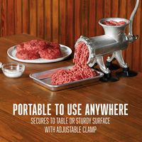 Weston - #22 Manual Meat Grinder & Sausage Stuffer - Silver - Alternate Views