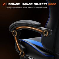 Bestier - Gaming Chair - PU Leather Fixed up Armrest Comfy Lumbar Support Ergonomic Arm Chair Wit... - Alternate Views