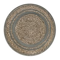 Simpli Home - Serena Round Braided Pouf - Dove Grey - Alternate Views