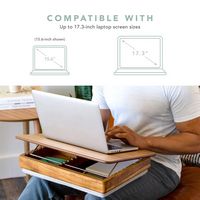 Rossie Home - Acacia Easel Lap Desk with Storage for 15.6 Laptop - Natural - Alternate Views