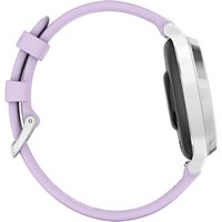 Garmin - Lily 2 Active GPS Smartwatch 33 mm Anodized Aluminum - Silver with Purple Jasmine Silico... - Alternate Views