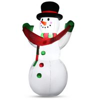 Costway - 6 FT Inflatable Christmas Snowman w/ LED Lights Blow Up Outdoor Yard Decoration - Multi... - Alternate Views