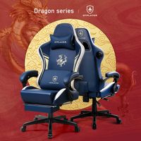 GTPlayer - Dragon Series Gaming Chair with Bluetooth Speakers - Blue - Alternate Views
