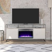 Ameriwood Home - Camley Electric Fireplace TV Stand/Console - Plaster - Alternate Views
