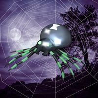 Costway - 6FT Halloween Inflatable Blow-Up Spider w/ LED Lights Outdoor Yard Decoration - Black/G... - Alternate Views