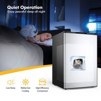Costway - STAKOL 3 cu.ft. Compact Upright Freezer w/Single Stainless Steel Door Removable Shelves... - Alternate Views