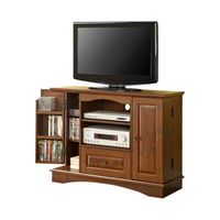 Walker Edison - Rustic Traditional TV Stand Cabinet for Most TVs Up to 50