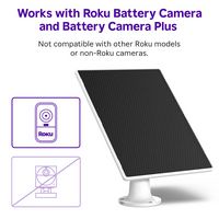 Roku - Solar Panel USB-C 2025 for Battery Camera & Battery Plus Only – DIY Install, IP65 Weather ... - Alternate Views