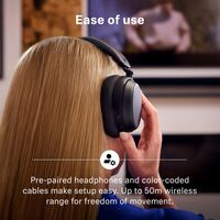 Sennheiser - RS 275 TV Headphones. Wireless Bluetooth Headphone and TV Transmitter - Black - Alternate Views