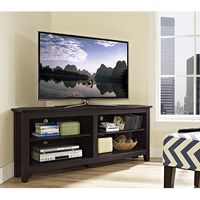 Walker Edison - Corner Open Shelf TV Stand for Most Flat-Panel TV's up to 60