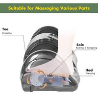 Costway - Shiatsu Foot Massager Kneading and Rolling Leg Calf Ankle with Remote Gray - Gray - Alternate Views