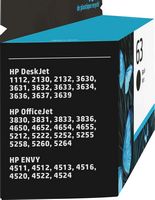 HP - 63 Standard Capacity Ink Cartridge - Black - Alternate Views