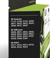 HP - 63 2-Pack Standard Capacity Ink Cartridges - Black & Tri-Color - Alternate Views