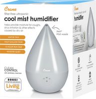 CRANE - 0.5 Gal. Droplet Ultrasonic Cool Mist Humidifier - Gray - Alternate Views
