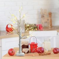 Costway - 2ft Pre-lit Twig Birch Tree Battery Powered for Christmas Holiday - White - Alternate Views