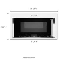 KitchenAid - 1.9 Cu. Ft. Convection Over-the-Range Microwave with Sensor Cooking - White - Alternate Views