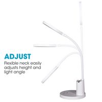 OttLite - Rechargeable LED Desk Lamp with Phone Holder - White - Alternate Views