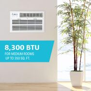 Arctic Wind - 8,300 BTU 350 Sq. Ft In Wall Air Conditioner with Remote Control - White - Alternate Views