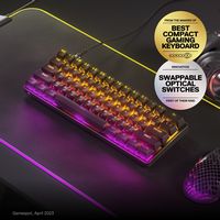 SteelSeries - Apex 9 Mini 60% Wired Optical OptiPoint Adjustable Actuation Switch Gaming Keyboard... - Alternate Views
