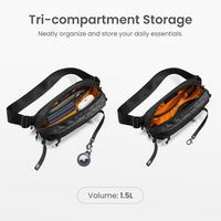 tomtoc - Aviator-T33 1.5L Sling Bag with RFID Blocking, Minimalist Crossbody Bag Chest Bag Should... - Alternate Views
