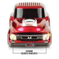 QFX - Retro Truck Portable Bluetooth Speaker with Bass Radiator and LED Lights - Red - Alternate Views