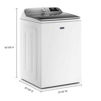 Maytag - 5.3 Cu. Ft. High Efficiency Smart Top Load Washer with Extra Power Button - White - Alternate Views