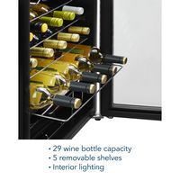 Insignia™ - 29-Bottle Wine Cooler with ENERGY STAR Certification - Stainless Steel - Alternate Views