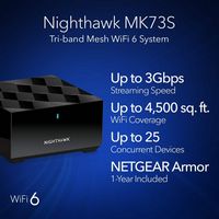 NETGEAR - Nighthawk AX3000 Dual-Band Mesh Wi-Fi System (3-pack) - Black - Alternate Views