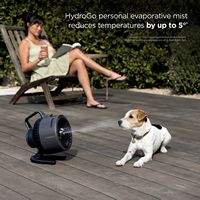 Shark - FlexBreeze HydroGo Fan, Ultra-powerful portable fan, Indoor & Outdoor Mist - Grey - Alternate Views