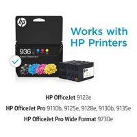 HP - 936 4-Pack Standard Capacity Ink Cartridges - Black/Cyan/Magenta/Yellow - Alternate Views