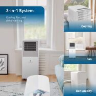Friedrich - 8500 BTU (5000 DOE) 300 Sq. Ft Portable Air Conditioner Cool Only Wifi Enabled - White - Alternate Views