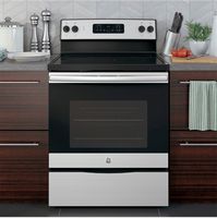 GE - 5.3 Cu. Ft. Freestanding Electric Range with Self-cleaning - Stainless Steel - Alternate Views