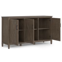 Simpli Home - Ela Wide Storage Cabinet - Smoky Brown - Alternate Views