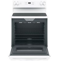GE - 5.3 Cu. Ft. Freestanding Electric Range with Power Boil and Ceramic Glass Cooktop - White - Alternate Views
