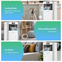 Costway 5000 BTU Portable Air Conditioner Cools up to 230 sq.ft with Remote Control 3-in-1 Air Co... - Alternate Views