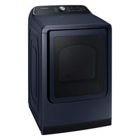 Samsung - Open Box 7.4 Cu. Ft. Smart Electric Dryer with Steam and Pet Care Dry - Brushed Navy - Alternate Views