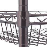 TRINITY - BASICS | Bamboo Top Kitchen Cart w/Basket | Dark Bronze - Dark Bronze - Alternate Views