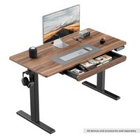 HUANUO - Adjustable Standing Desk with Storage Drawer - 48″ x 24″ - Walnut - Alternate Views