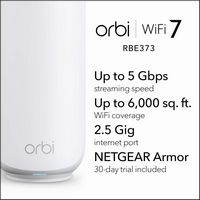 NETGEAR - Orbi 370 Series BE5000 Dual-Band Mesh Wi-Fi 7 System (3-pack) - White - Alternate Views
